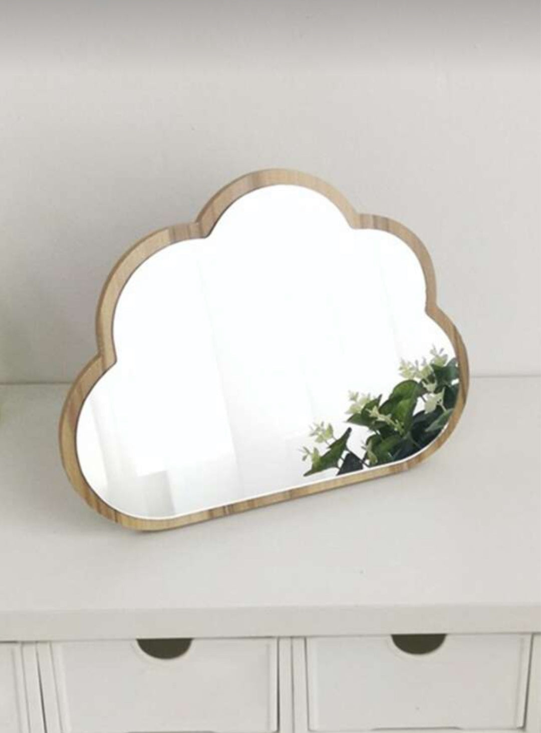 Wooden Cloud Decorative Mirror