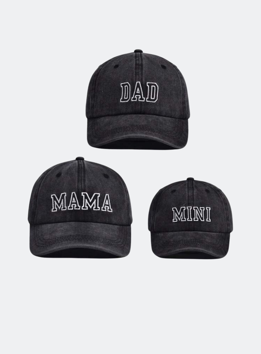 3 Pieces Parent Child Set Cap Mama Dad Mini