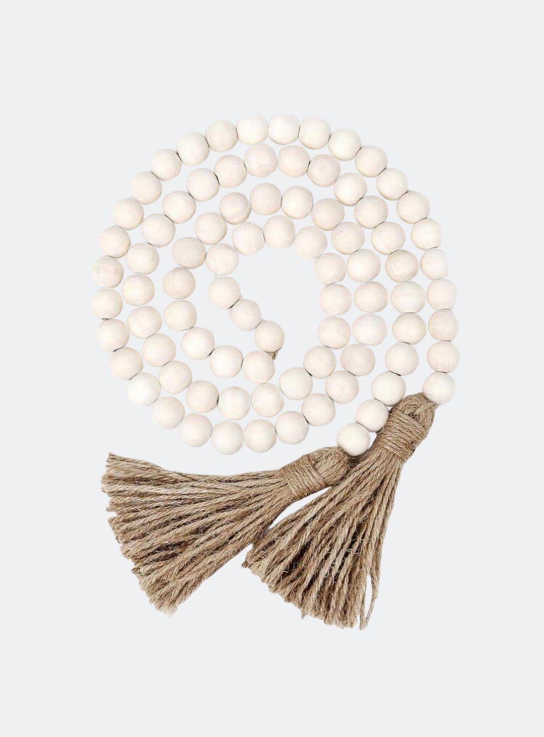 String Wooden Beaded Tassel Decor
