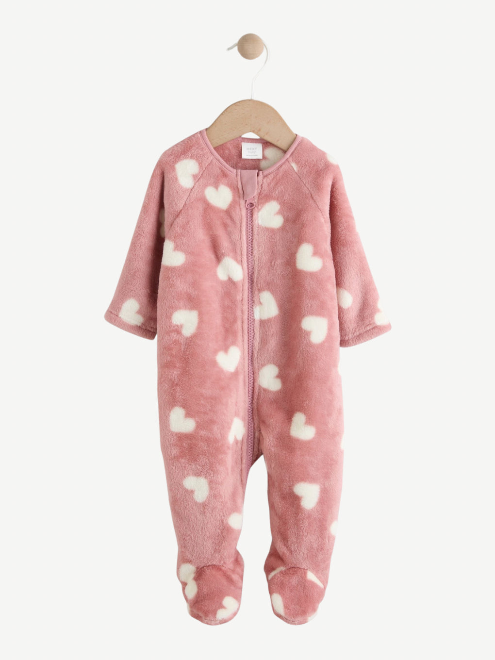 Baby Pink Hearts Sleepsuit