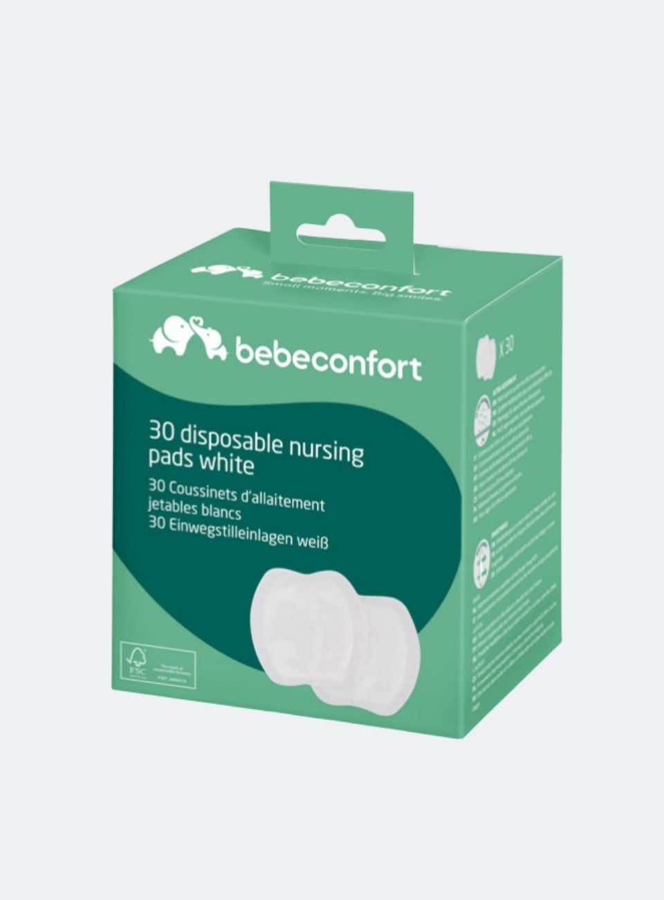 30 Disposable nursing pads white