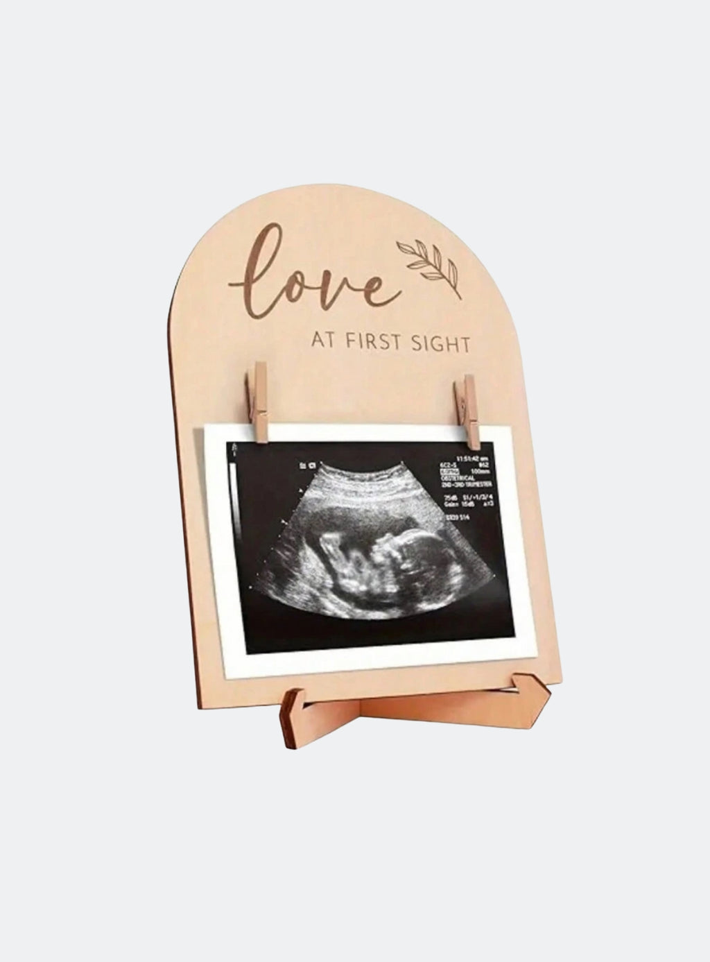 Wooden Ultrasound Photo Frame – Pregnancy Keepsake