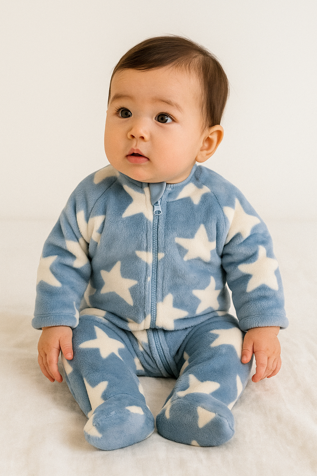 Baby Stars Fleece Sleepsuit