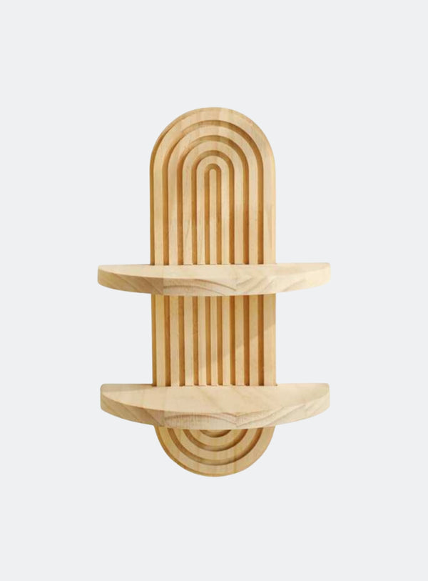 Bohemian Wooden Wall Frame – Rainbow Arched Shelf