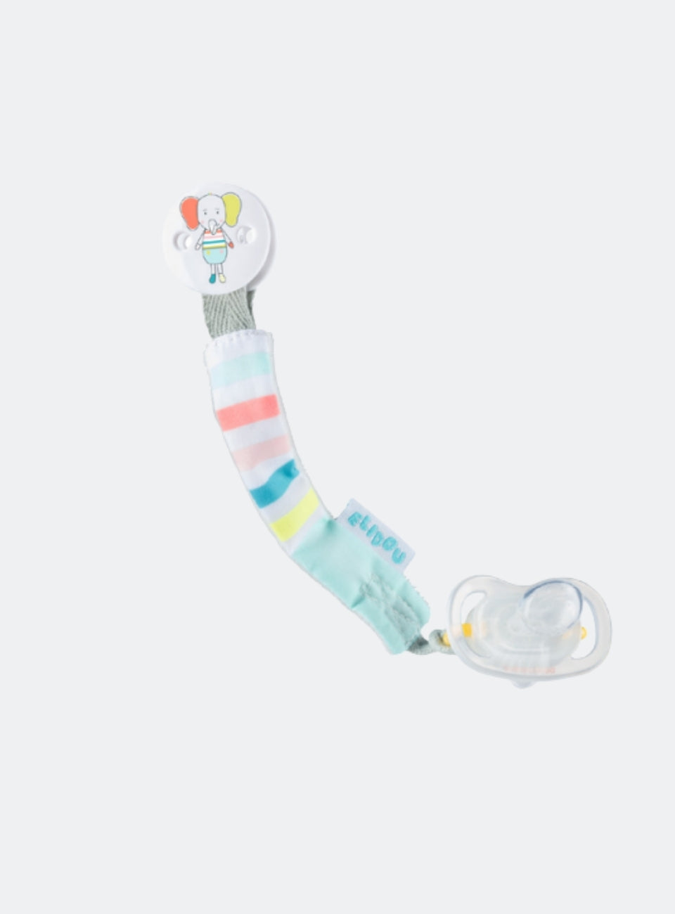 Fabric Soother Fastener - Elidou elephant