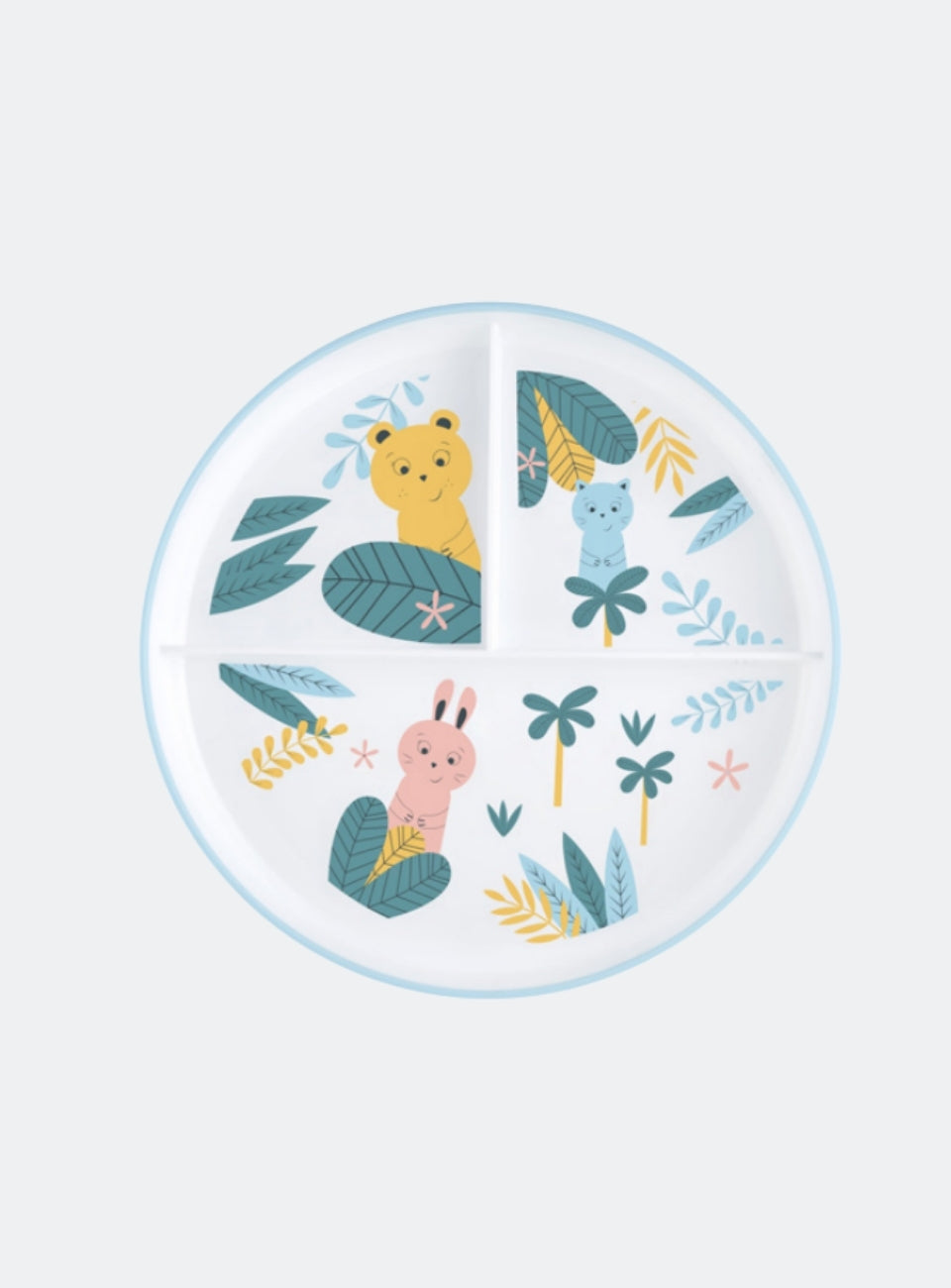 Learning plate with compartments “Little buddies